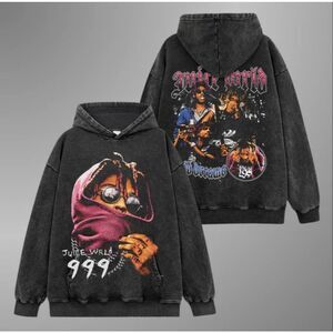 JUICE WRLD 999 Hoodie Men’s 2XL Hip Hop Heavyweight Double Sided Sweatshirt